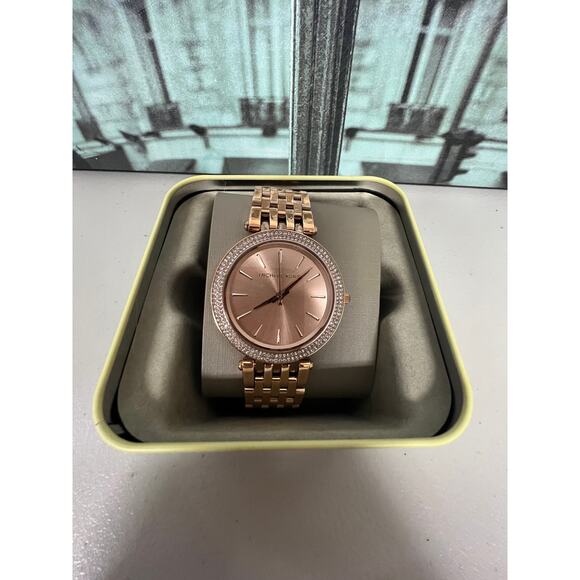 Michael Kors MK3192 Darci Rose Gold Dial Pave Bezel Ladies Watch main image 6